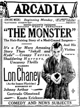 The Monster 1925 ad